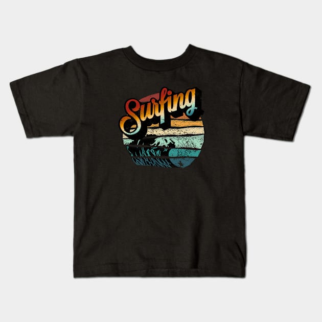 Summer Surfing Kids T-Shirt by bimario